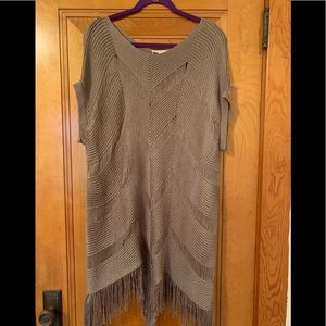 Easel lightweight long crochet tunic